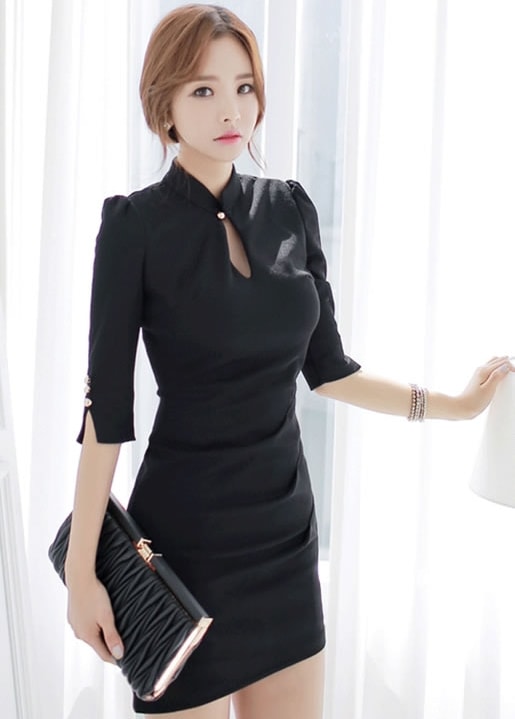 Dress DS4006 Black