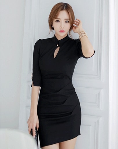 Dress DS4006 Black