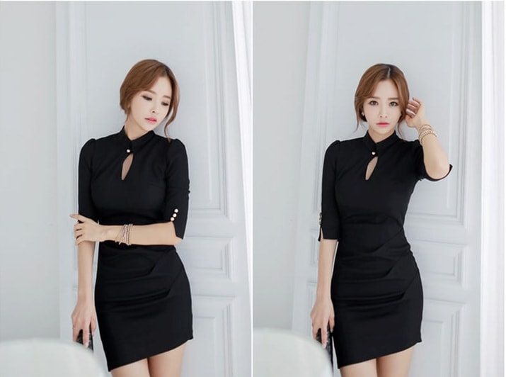 Dress DS4006 Black