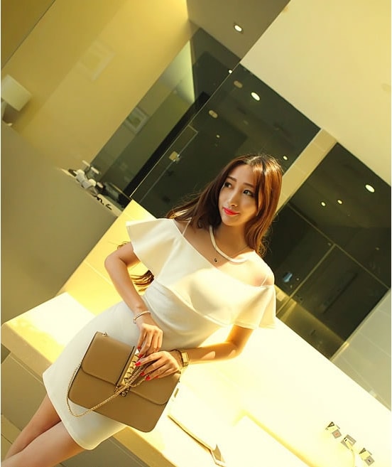 Dress DS4040 White