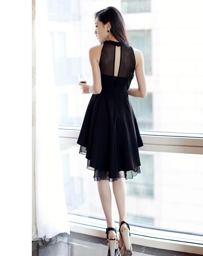 Chiffon Dress Import DS4044 Black