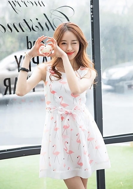 Chiffon Dress DS4052 Pink