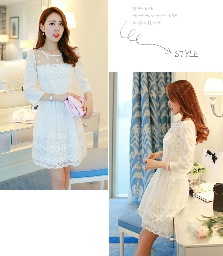 Organza Dress DS4057 White