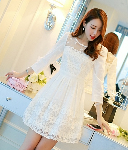 Organza Dress DS4057 White