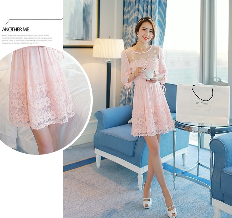 Organza Dress DS4058 Pink