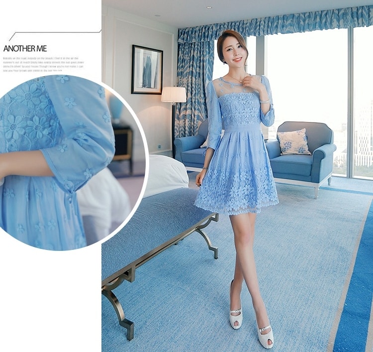 Organza Dress DS4062 Blue