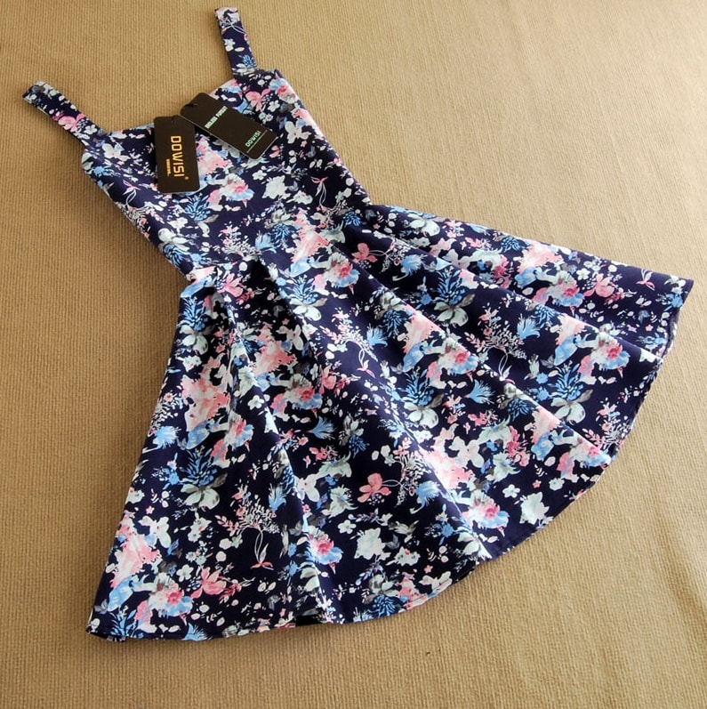 Floral Dress DS4072 Blue