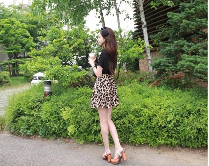 Leopard Dress DS4080 Black