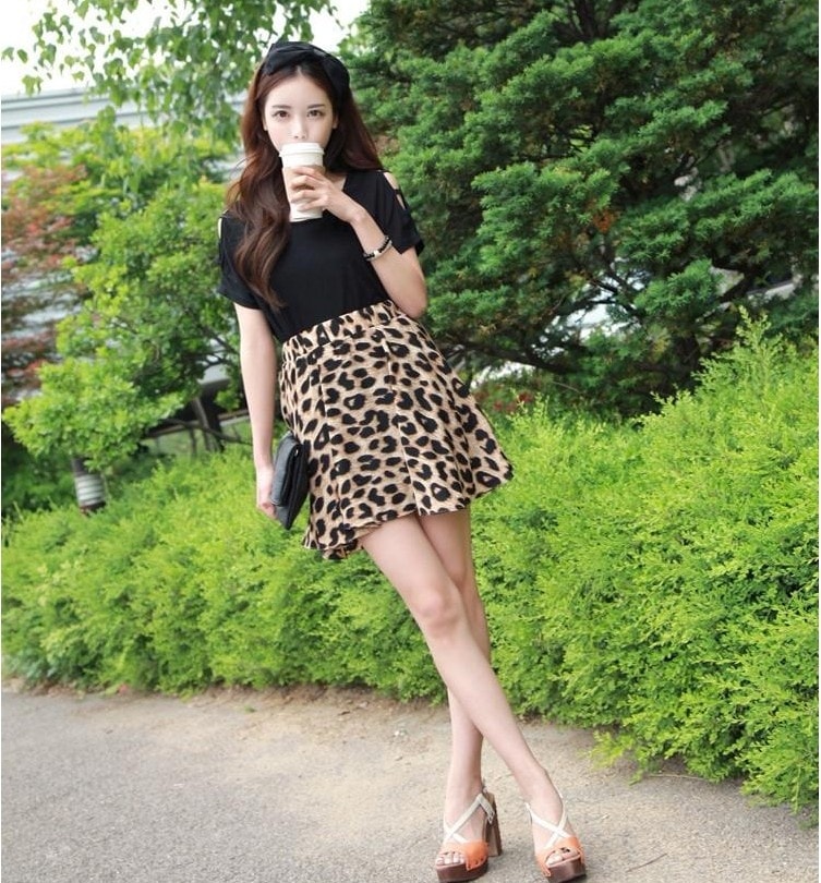 Leopard Dress DS4080 Black