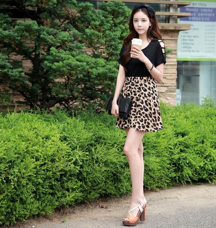 Leopard Dress DS4080 Black