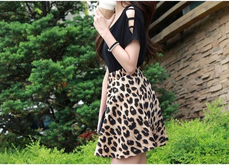 Leopard Dress DS4080 Black