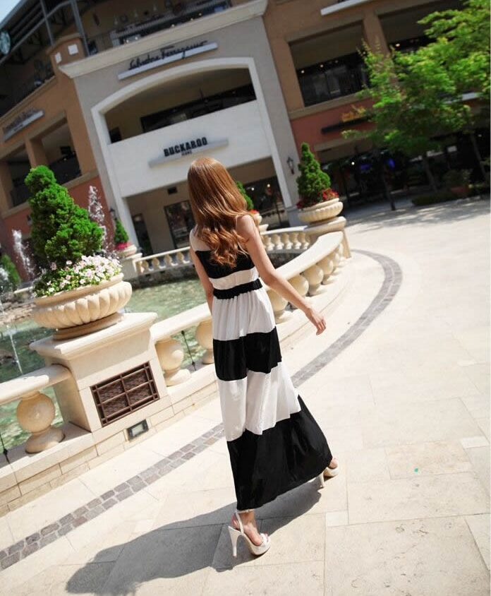 Chiffon Long Dress DS4083 Black