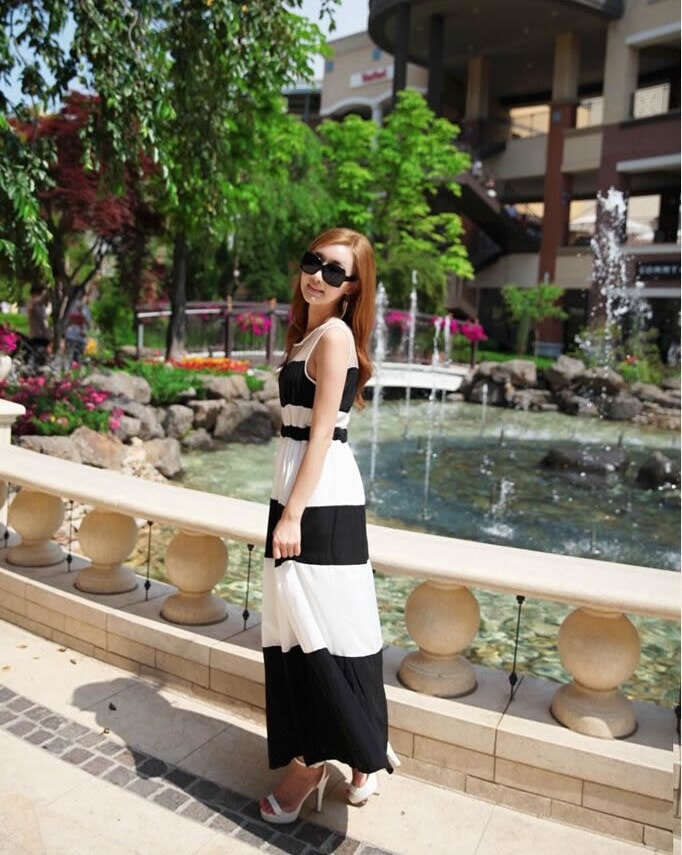 Chiffon Long Dress DS4083 Black