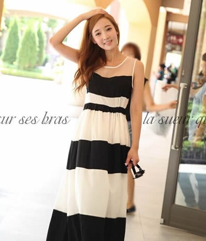 Chiffon Long Dress DS4083 Black