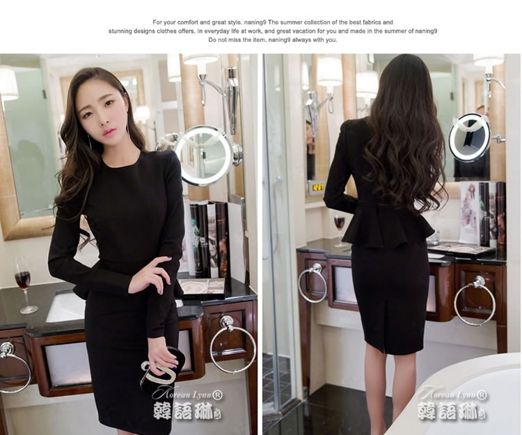 Office Dress DS4089 Black