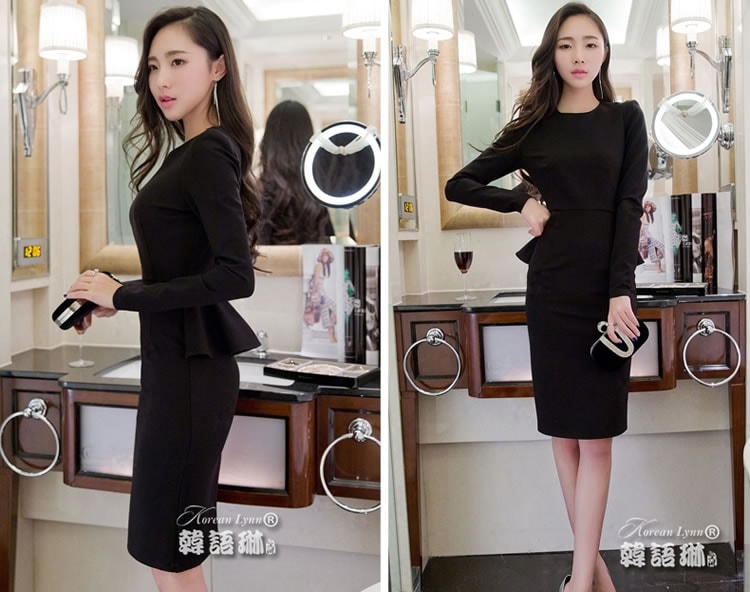 Office Dress DS4089 Black