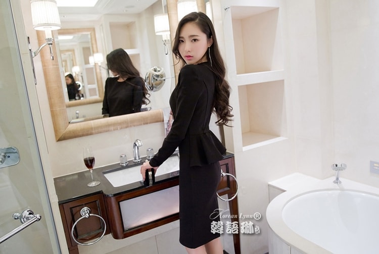 Office Dress DS4089 Black