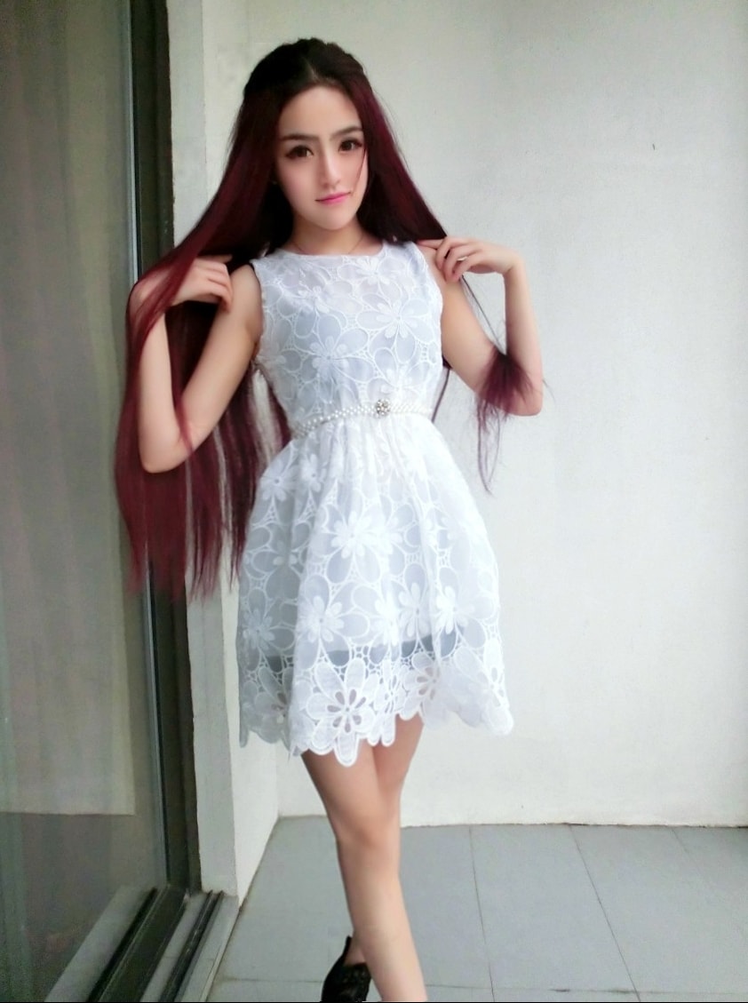 Organza Dress DS4090 White