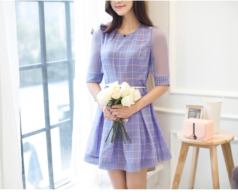 Chiffon Dress DS4092 Blue