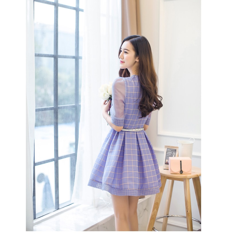 Chiffon Dress DS4092 Blue