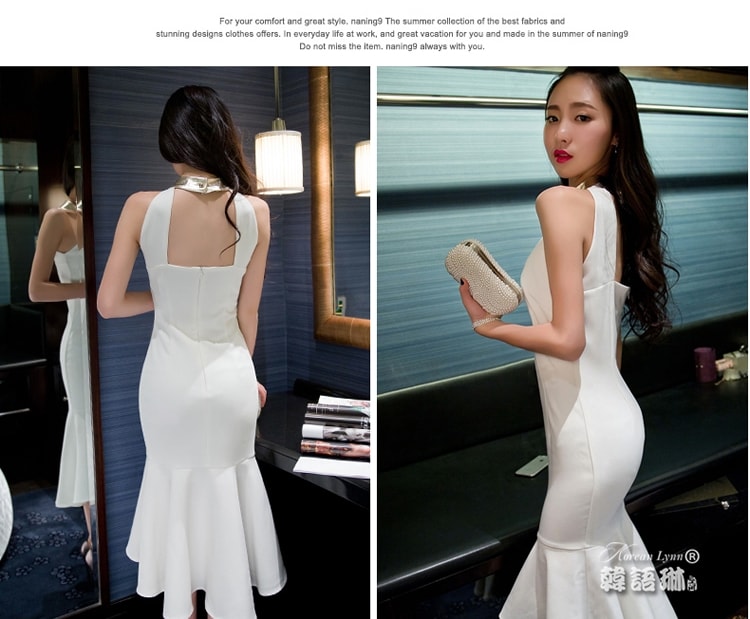 Elegant Dress DS4094 White