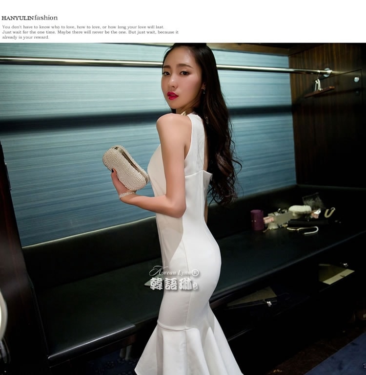 Elegant Dress DS4094 White