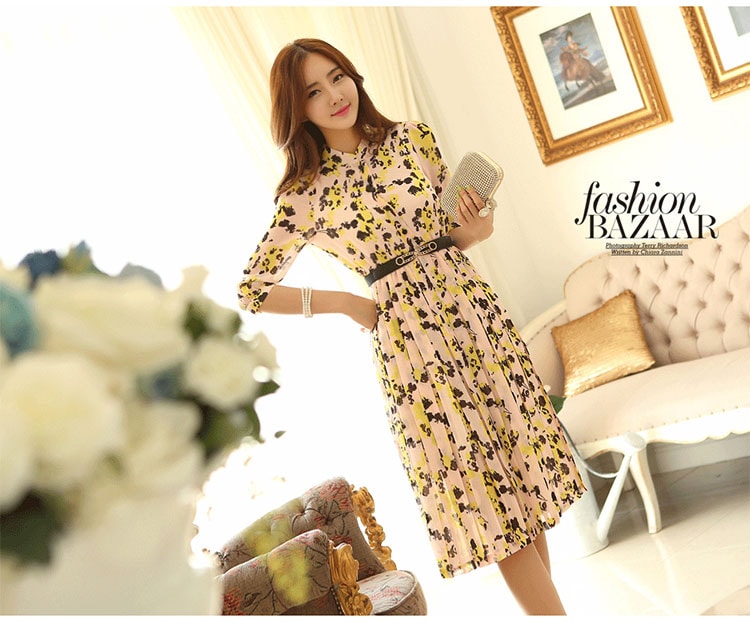 Long Dress Chiffon Import DS4103 Yellow