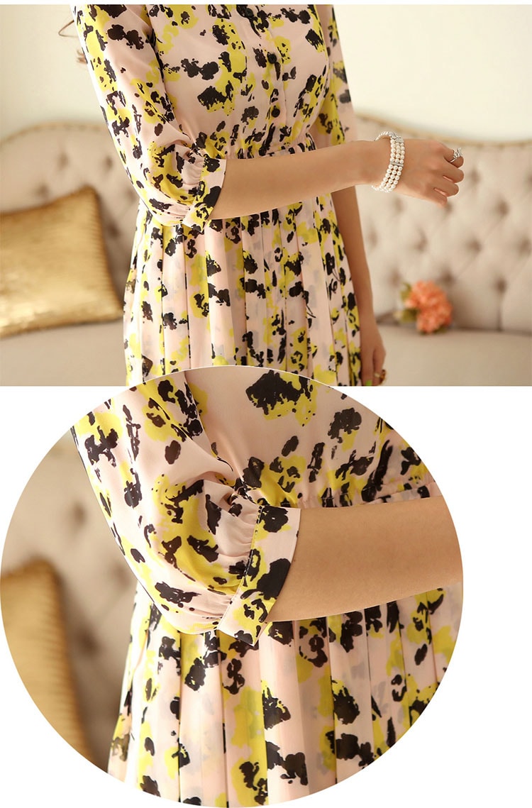 Long Dress Chiffon Import DS4103 Yellow