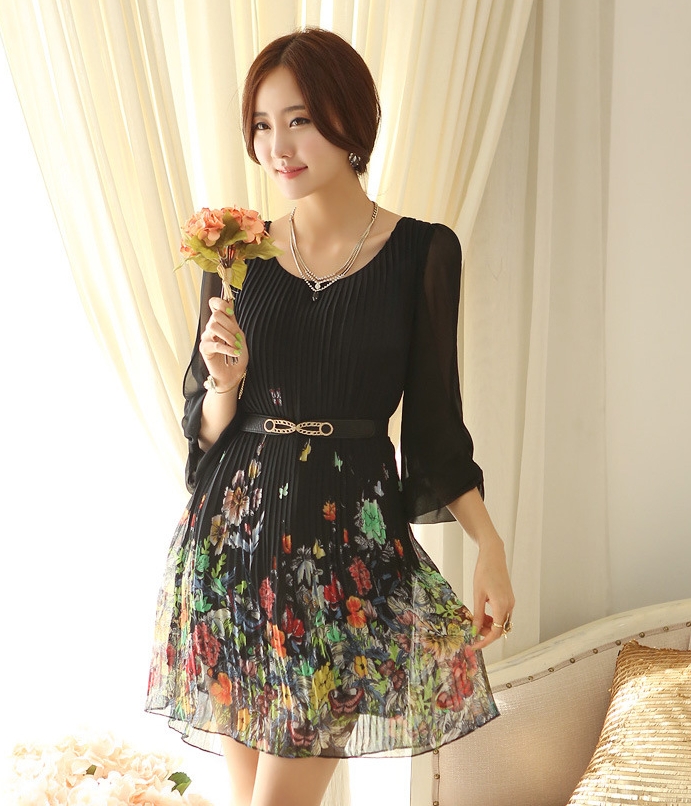 Premium Dress Korea Import DS4104 Black