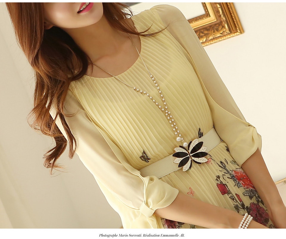 Premium Korea Dress Import DS4105 Yellow