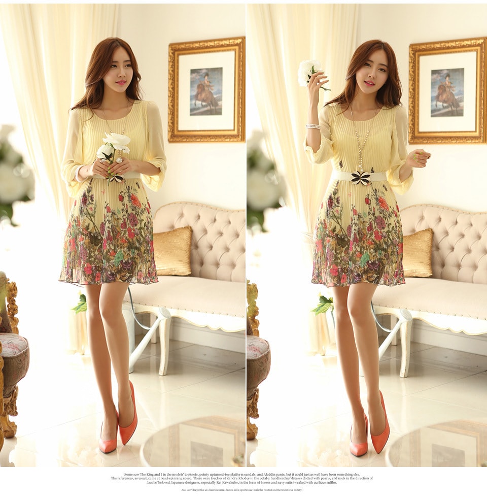 Premium Korea Dress Import DS4105 Yellow