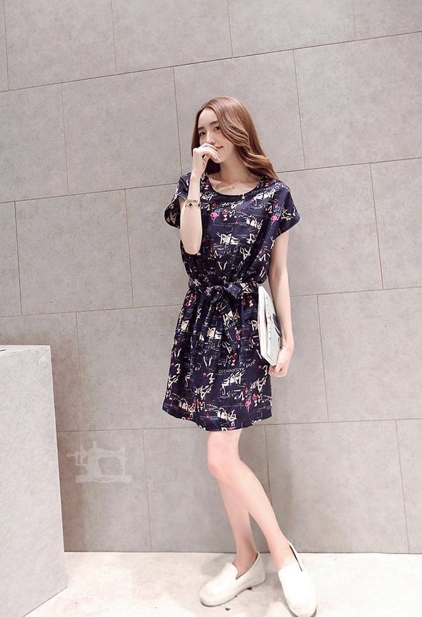 High Quality Dress Import DS4119 Blue