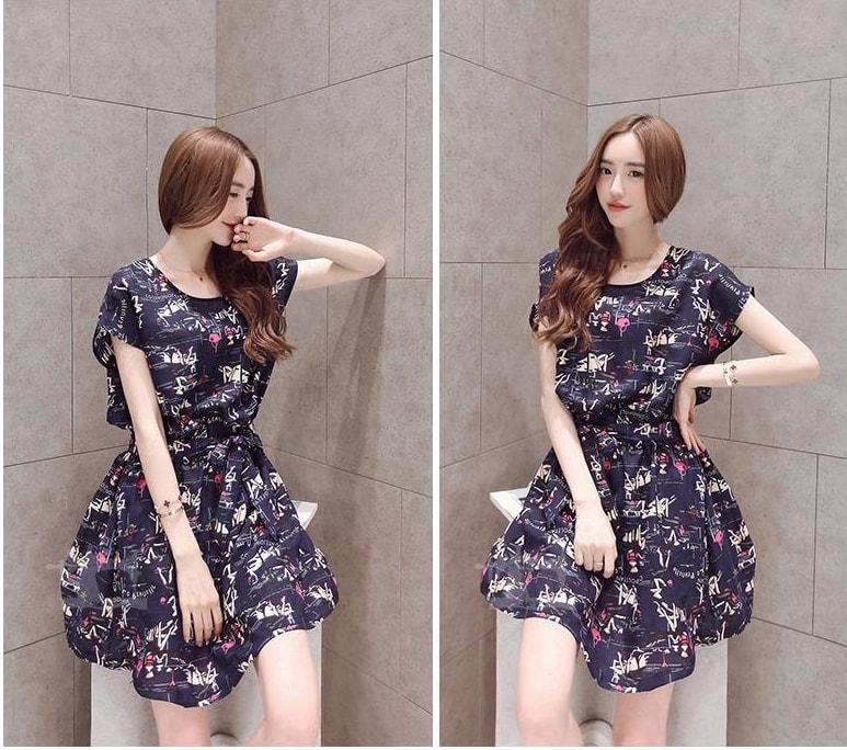 High Quality Dress Import DS4119 Blue