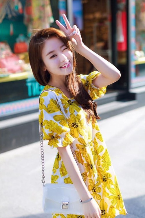 Korea Dress Import DS4123 Yellow