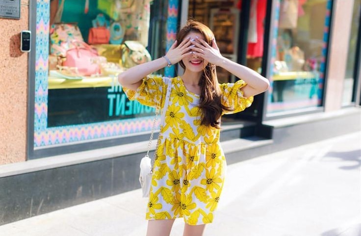 Korea Dress Import DS4123 Yellow