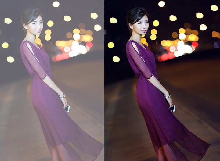 Premium Long Dress Import DS4126 Violet