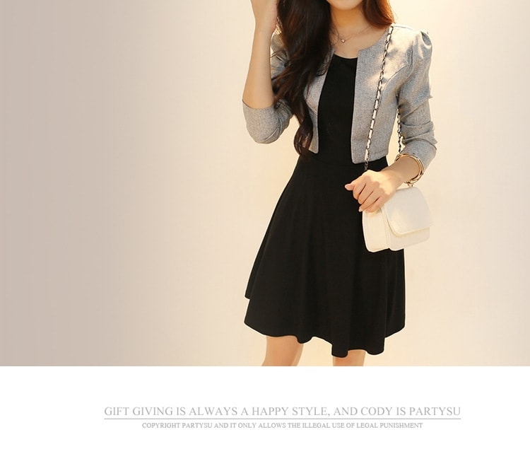 Cardigan Dress Import DS4131 Grey