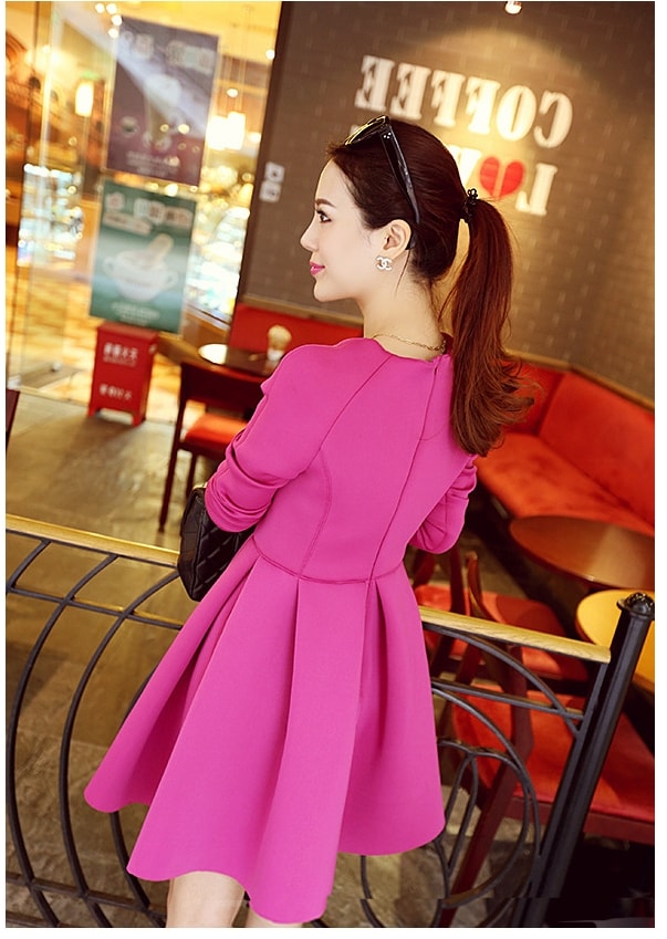 Premium Midi Dress Import DS4133 Pink