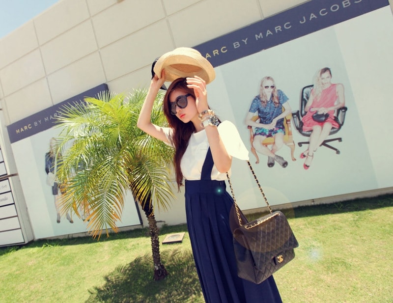 Casual Dress Korea DS4138 Navy Blue