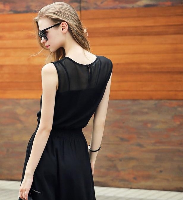 Premium Long Dress Import DS4139 Black