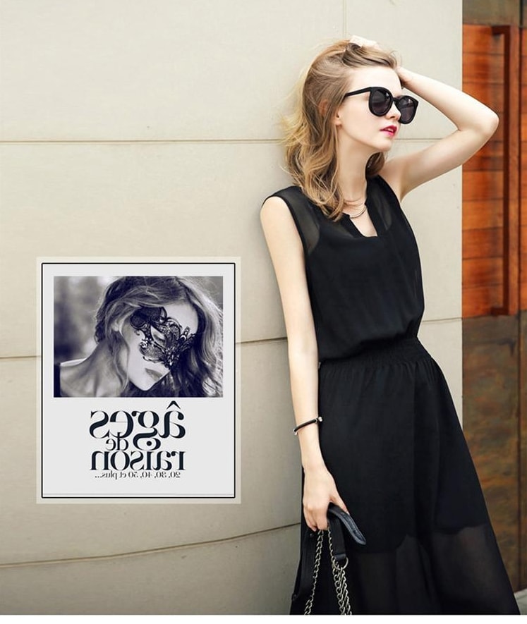 Premium Long Dress Import DS4139 Black