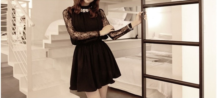 Princess Dress Korea Import DS4141 Black