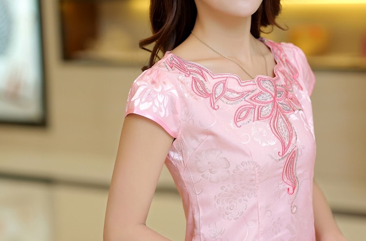 Cheongsam Dress Import DS4148 Pink