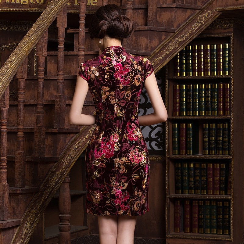 Vintage Cheongsam Import DS4150 Maroon