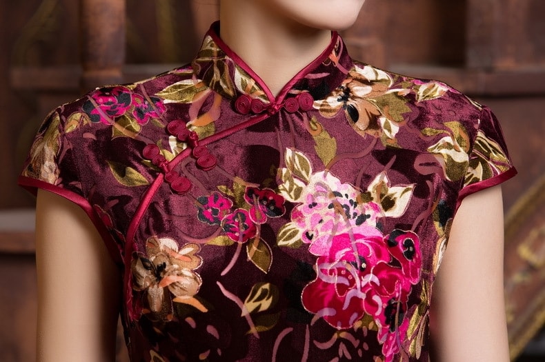 Vintage Cheongsam Import DS4150 Maroon