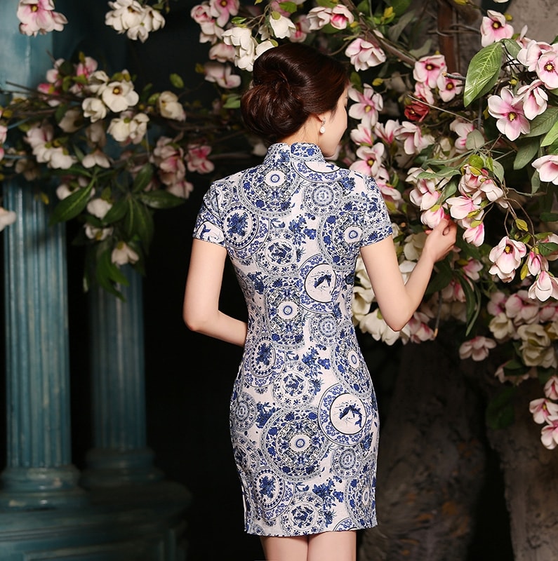 Retro Cheongsam Import DS4151 Blue