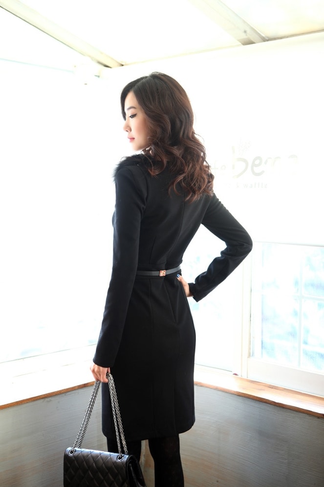 Elegant Formal Korea Dress DS4194 Black