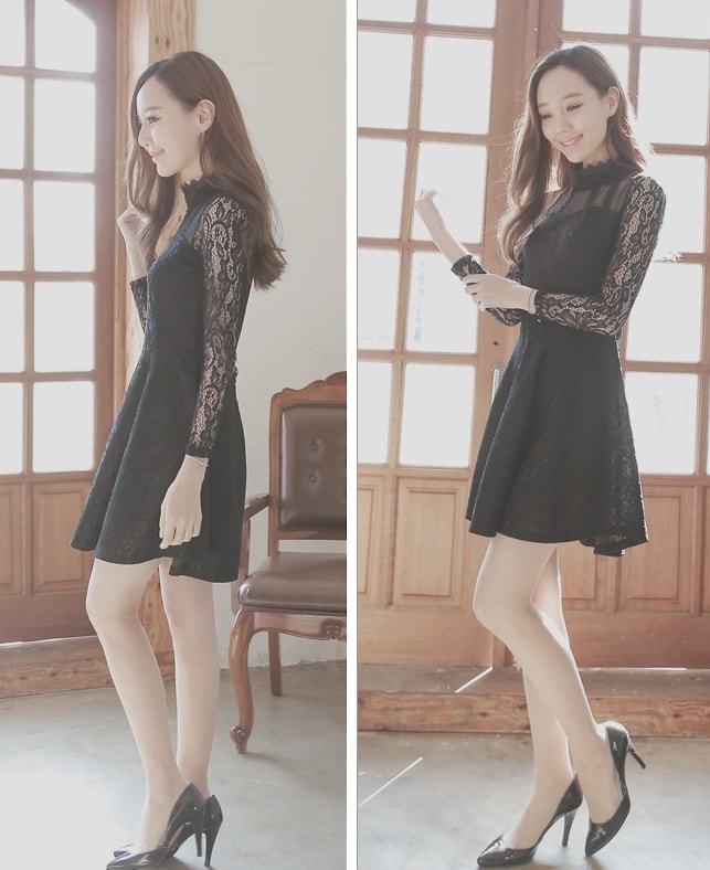 Korea Princess Dress Import DS4196 Black