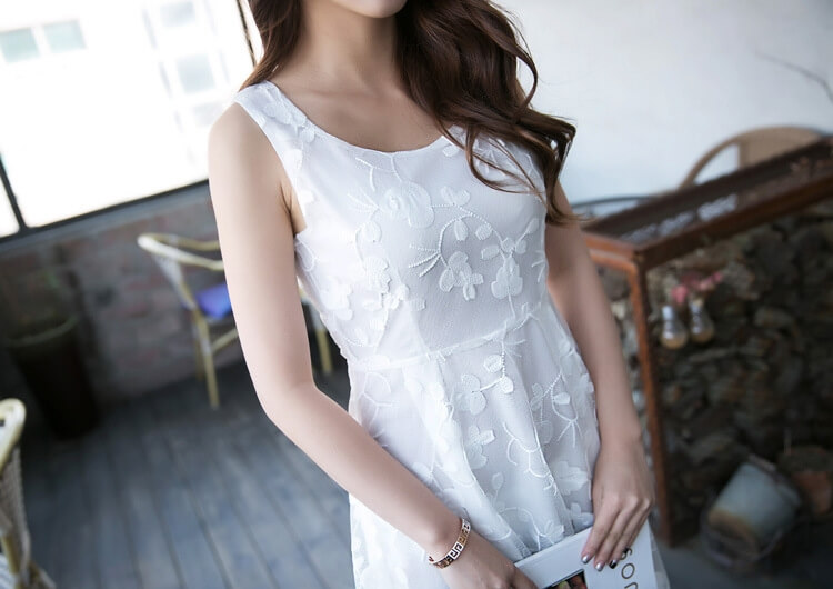 Korea Princess Long Dress DS4210 White