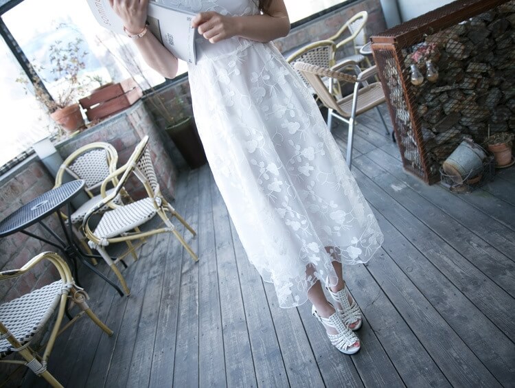 Korea Princess Long Dress DS4210 White